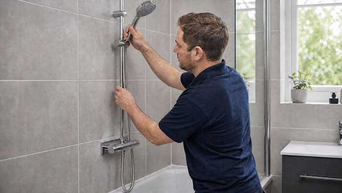 Bathroom shower installation