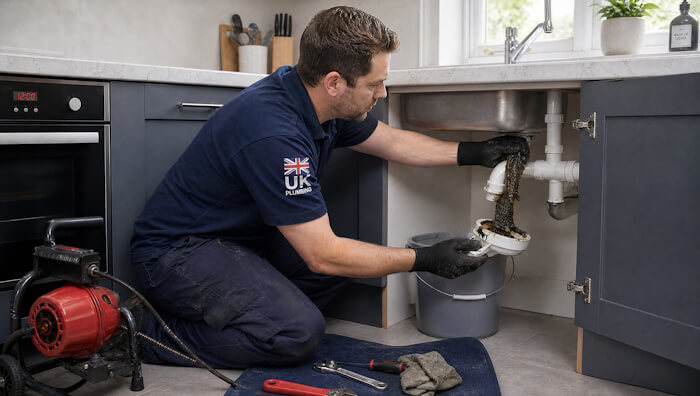 Waste pipe under a sink